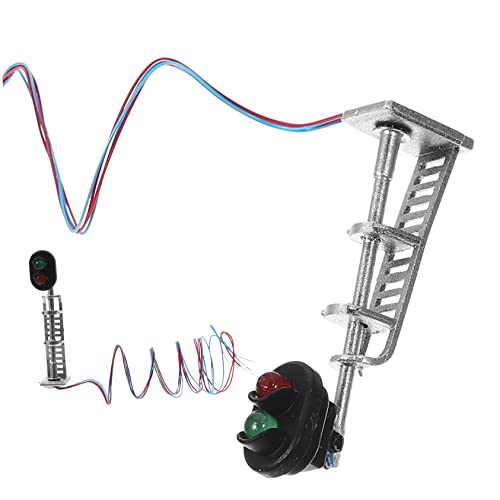 VICASKY modellbahn Lichter Bausätze Modellsignal Laterne Sandtisch-Signalmodell Straße Modellbau Material Modelleisenbahn-zubehör Simulationssignalmodell Ampel für Modelleisenbahn Metall von VICASKY