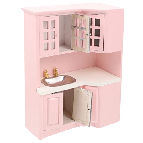VICASKY Miniatur-küchenspülen-Set Für Puppenhaus-Dekoration Maßstab 112 Holzspüle Thekenmodell Realistisches Spielhaus-möbel-Ornament von VICASKY