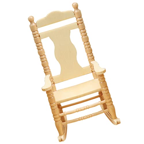 VICASKY Winziger Holzstuhl Miniatur-puppenhaus-Miniatur-zubehör Holzstuhl-schmuck Glatt Einfach Zu Bedienen von VICASKY