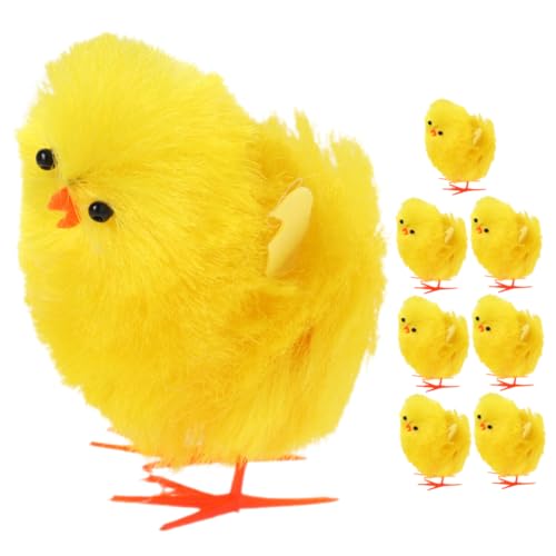 VICASKY Ostern Simulation Küken Spielzeug Plüsch Ostern Küken Ostern Dekorationen für Baby Mädchen Ostern 8pcs Set von VICASKY