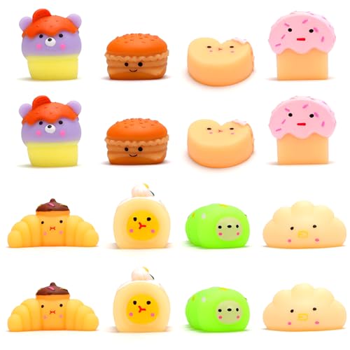 VICHOS Kawaii Mochi Squishy Toys Set, 16 Stück Mini Squishies Anti Stress Spielzeug & Squeeze Spielzeug als Kleine Geschenke für Kinder, Mitgebsel Kindergeburtstag 5 6 7 8 9 Jahre & Pinata Füllung VICHOS Kawaii Mochi Squishy Toys Set, 16 Stück Mini Squishies Anti Stress Spielzeug & Squeeze Spielzeug als Kleine Geschenke für Kinder, Mitgebsel Kindergeburtstag 5 6 7 8 9 Jahre & Pinata Füllung von VICHOS