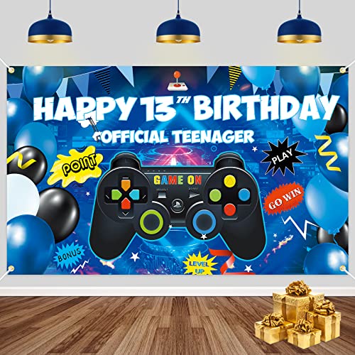 13. Videospiel Geburtstag Dekorationen, Geburtstagsbanner 13, 13. Videospiel Geburtstag Hintergrund, 13. Happy Birthday Banner Geburtstagsdeko Jungen Geburtstag Banner Videospiel Party Dekoration von VICSOM