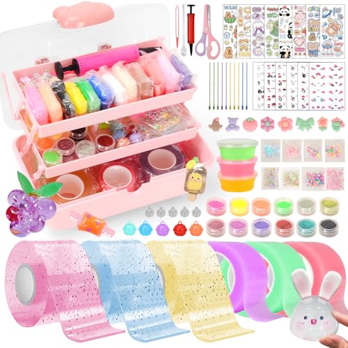 Nano Tape Bubbles Set, 6 Rollen Nano Tape Kit Bastelset Kinder mit Pailletten, Glitzerpuder und Aufklebern, Doppelseitiges Klebeband Blowing Bubble Spielzeug für Kinder Geschenk Geburtstag Weihnachten Nano Tape Bubbles Set, 6 Rollen Nano Tape Kit Bastelset Kinder mit Pailletten, Glitzerpuder und Aufklebern, Doppelseitiges Klebeband Blowing Bubble Spielzeug für Kinder Geschenk Geburtstag Weihnachten von VICTERR
