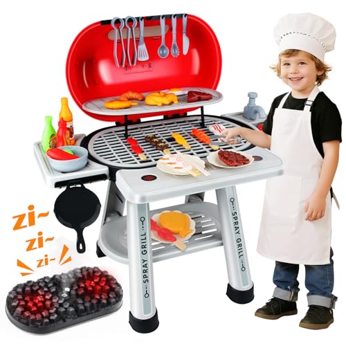 VICTERR BBQ Grill Spielset für Kinder, 2-Lagiges Grillset Mit Kinderküche Zubehör, Gartenspielzeug Kinder Draußen, Weihnachts Geburtstags Geschenk für Mädchen Jungen ab 3 Jahren VICTERR BBQ Grill Spielset für Kinder, 2-Lagiges Grillset Mit Kinderküche Zubehör, Gartenspielzeug Kinder Draußen, Weihnachts Geburtstags Geschenk für Mädchen Jungen ab 3 Jahren von VICTERR