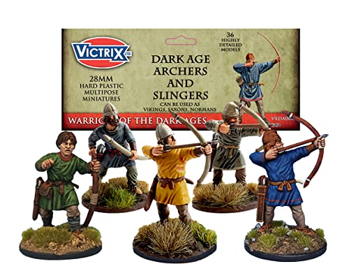 VICTRIX - Bogenschützen und Schleudern des dunklen Zeitalters – 36 Figuren – 28 mm Kunststoff-Miniaturen – Dark Ages VICTRIX - Bogenschützen und Schleudern des dunklen Zeitalters – 36 Figuren – 28 mm Kunststoff-Miniaturen – Dark Ages von VICTRIX