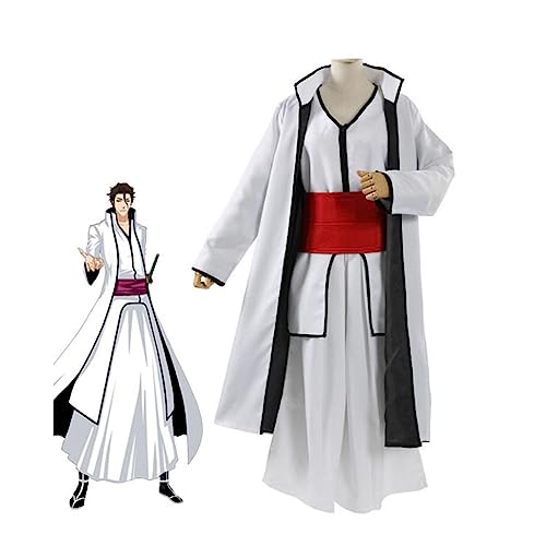 VIDOJI Anime Aizen Sousuke Kimono Cosplay Kostüm Halloween Party Uniformen Outfits,White-XXL VIDOJI Anime Aizen Sousuke Kimono Cosplay Kostüm Halloween Party Uniformen Outfits,White-XXL von VIDOJI