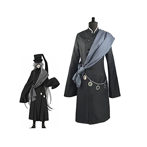 VIDOJI Anime Black Butler Cosplay Kostüm Undertaker Uniformen Halloween Party,L-Black von VIDOJI