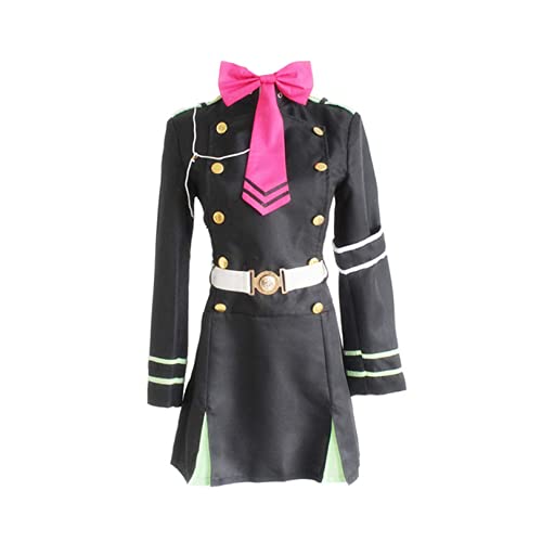 VIDOJI Anime Shinoa Hiiragi Cosplay Kostüm Frauen Uniformen Halloween Karneval Party,Black-S von VIDOJI