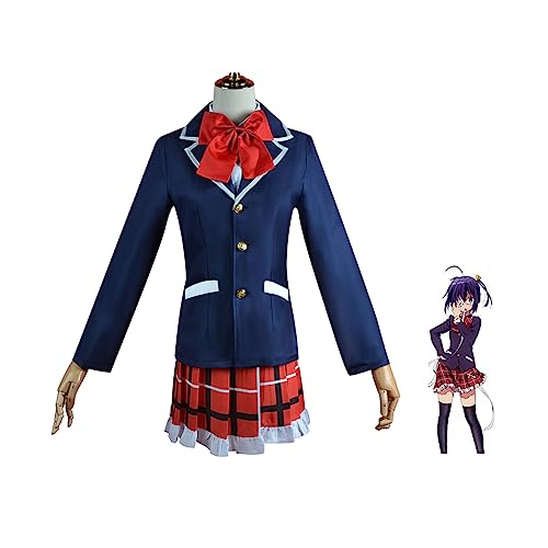 VIDOJI Anime Takanashi Rikka Cosplay Kostüm Schuluniform Matrosenanzug Halloween Karneval Party,XXL-Blue von VIDOJI