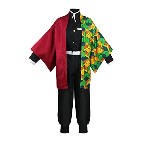 VIDOJI Anime Tomioka Giyuu Kimono Cosplay Kostüm Set Uniform Outfit,L-Set von VIDOJI