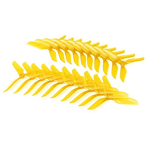 VIDOO 10 Paare V2 5042 5x4.2x3 3 Blade Propeller 5.0mm Montageloch für RC Drone FPV Racing-Gelb von VIDOO