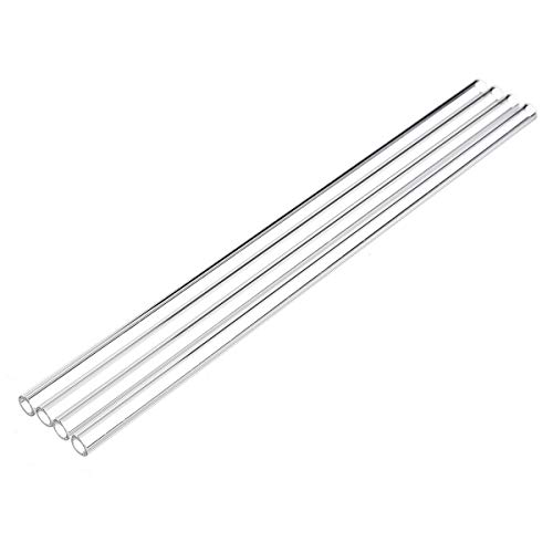 VIDOO 4 Stücke 250Mm Od 7Mm 1.5 Mm Dicke Wand Borosilikat Glas Blasrohre von VIDOO