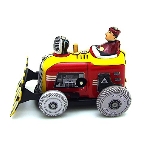 VIDOO Klassische Vintage Uhrwerk Bulldozer Nostalgische Wind Up Kinder Zinn Spielzeug Mit Schlüssel VIDOO Klassische Vintage Uhrwerk Bulldozer Nostalgische Wind Up Kinder Zinn Spielzeug Mit Schlüssel von VIDOO