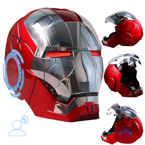 VIERNRG MK5 Elektronischer Helm, Sprachsteuerung/Sensing, Öffnen/Schließen Kofferpanzer, LED-Augen, Tragbarer Superhelden-Film 1:1 Modell-Requisite, Herren, Erwachsene, Halloween, Cosplay von VIERNRG