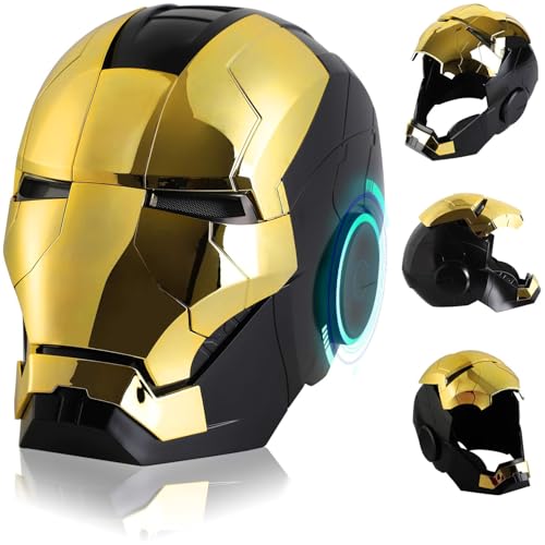 VIERNRG MK5 Helmet Voice Control Wearable Cosplay Electronic Open/Close LED Eyes 1:1 Mask Model Black Gold von VIERNRG