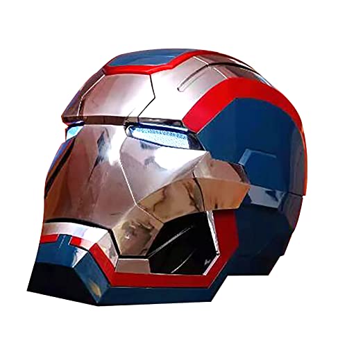 VIERNRG Ouverture/fermeture électronique, 1 : 1 - Casque de contrôle vocal anglais - Accessoires d'Halloween et de cosplay, rouge von VIERNRG