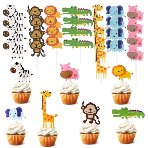 VIEVRE Tortendeko Tiere,28 Stück Wild One Geburtstag Deko,Wild One Cake Topper,Muffin Deko Tiere,Tortendeko Dschungel,Tortendeko Waldtiere,Waldtiere Geburtstag Deko,Dschungel Geburtstag Dekoration VIEVRE Tortendeko Tiere,28 Stück Wild One Geburtstag Deko,Wild One Cake Topper,Muffin Deko Tiere,Tortendeko Dschungel,Tortendeko Waldtiere,Waldtiere Geburtstag Deko,Dschungel Geburtstag Dekoration von VIEVRE