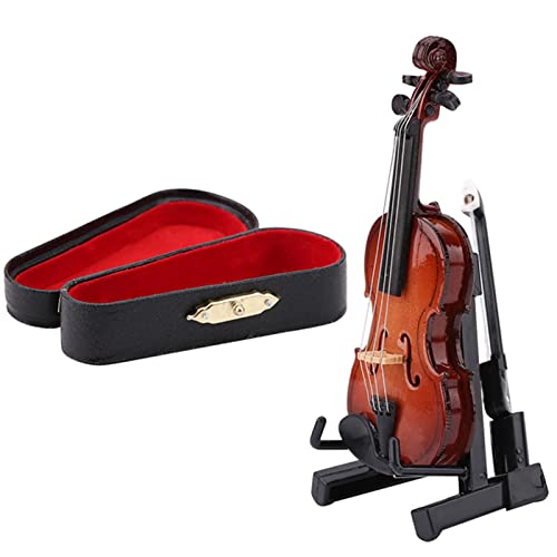VIFERR Miniatur Violine Modell, Holz Violine Spielzeug Mini Musikinstrument Modell mit Ständer Puppenhaus Zubehör Zuhaus Büro Dekoration Kinder Spielzeug Geburtstag Geschenk VIFERR Miniatur Violine Modell, Holz Violine Spielzeug Mini Musikinstrument Modell mit Ständer Puppenhaus Zubehör Zuhaus Büro Dekoration Kinder Spielzeug Geburtstag Geschenk von VIFERR