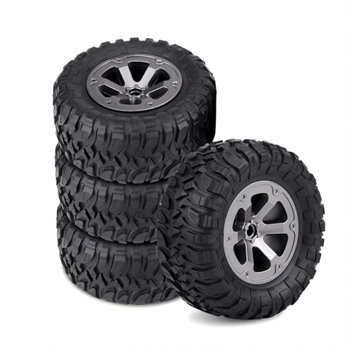 VIFERR RC Auto Reifen, 4 Stück 1:16 Crawler Reifen Gummireifen für Fernbedienung Militaty Car Ersatz Autoreifen VIFERR RC Auto Reifen, 4 Stück 1:16 Crawler Reifen Gummireifen für Fernbedienung Militaty Car Ersatz Autoreifen von VIFERR