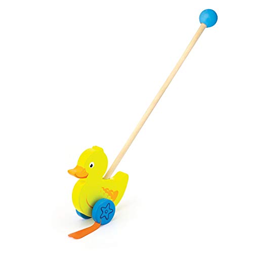 VIGA 2043672 Toys - Schiebespielzeug - Ente von Viga