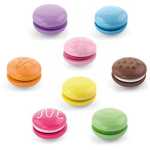 Viga 50807 Macarons aus Holz-Set mit 8 Stück, Multicolor von Viga