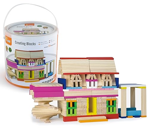 VIGA 509569 Toys - Holzbausteine - Fantasy - 250 Stück von VIGA