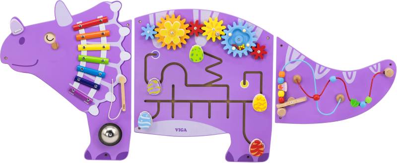 VIGA Activity Panel Triceratops, Babyspielzeug von VIGA