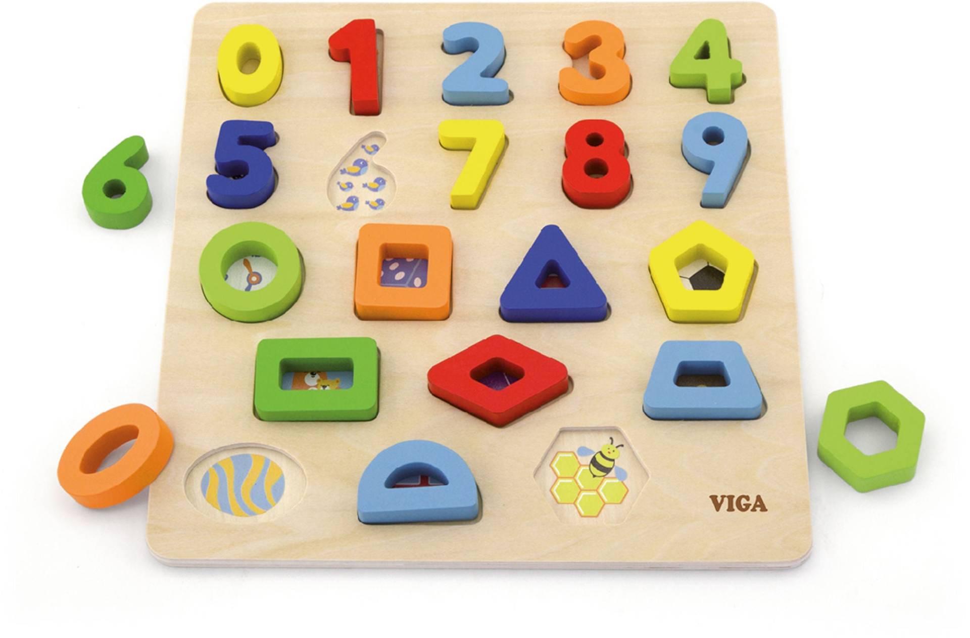 VIGA Holzspielzeug Ziffern und Figuren von VIGA