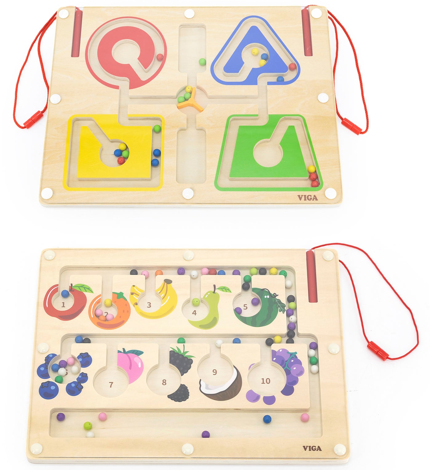 VIGA Magnet-Labyrinth & Zähl- und Farbsortierbrett, Babyspielzeug VIGA Magnet-Labyrinth & Zähl- und Farbsortierbrett, Babyspielzeug von VIGA