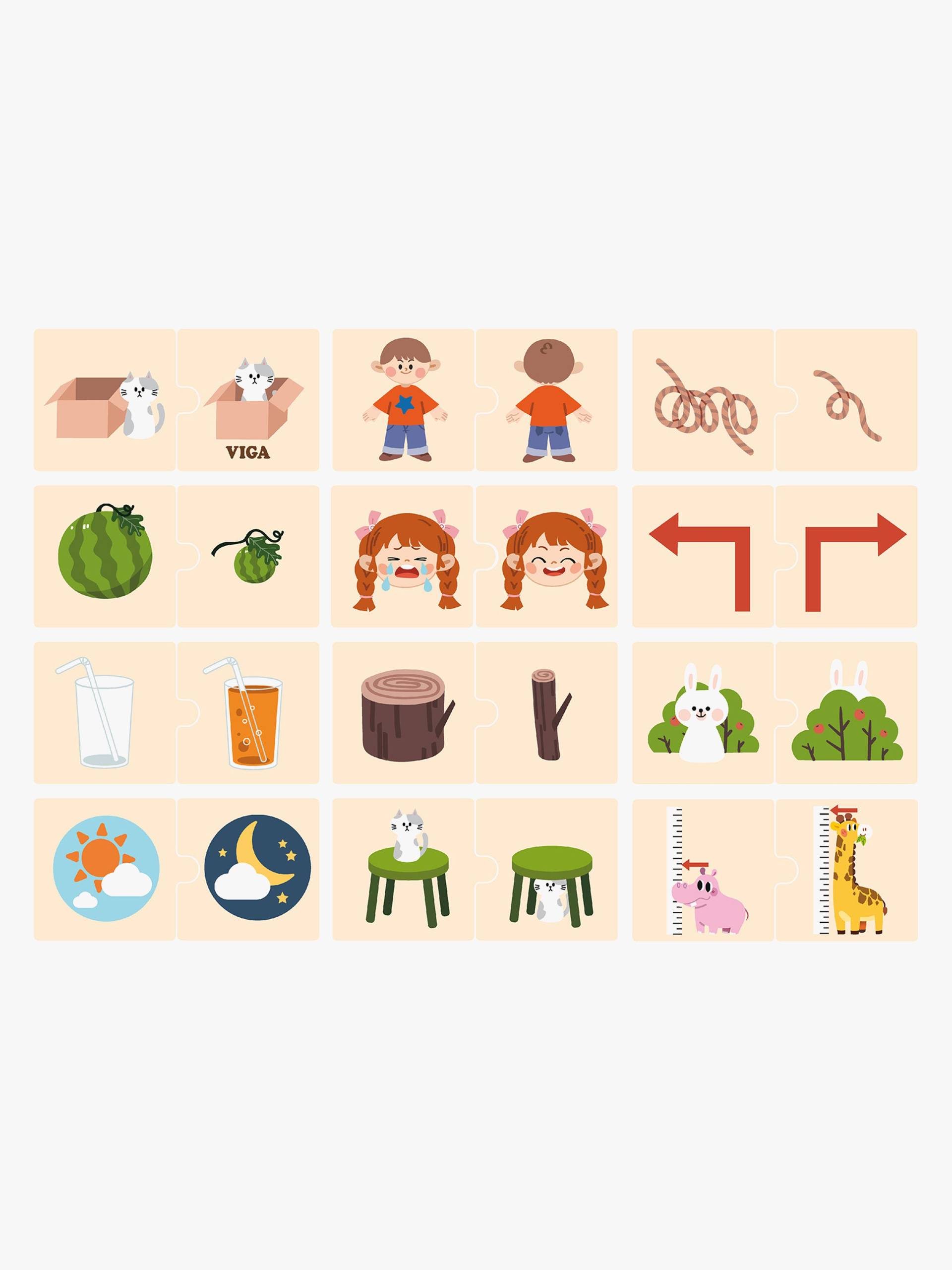 VIGA Puzzle-Set Gegensätze von VIGA