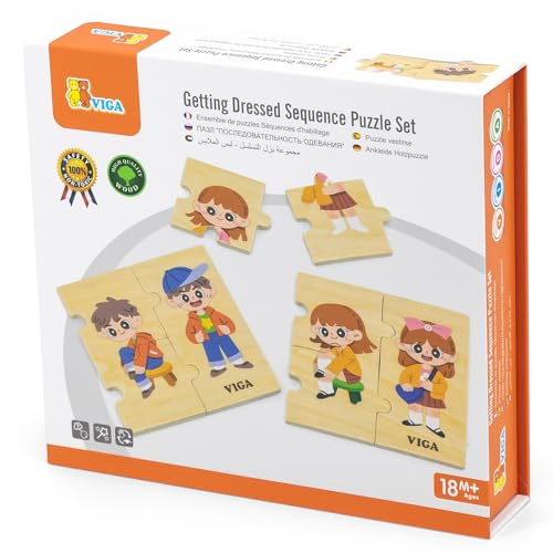 VIGA Toys Getting Dressed Sequence Puzzle-Set von VIGA