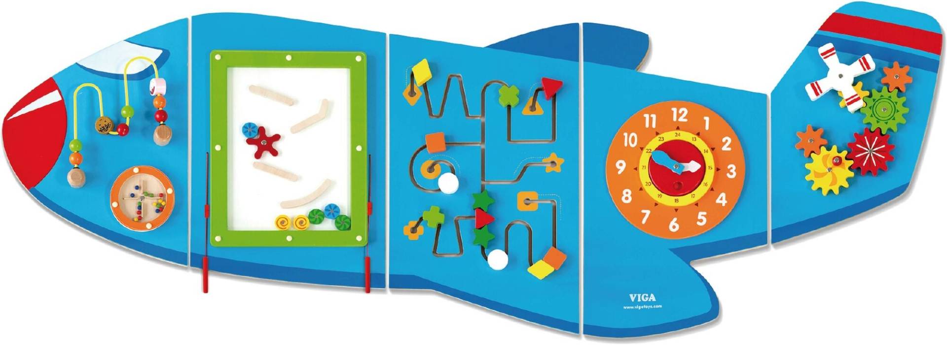 VIGA Wandspiel Flugzeug, Babyspielzeug von VIGA