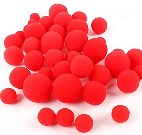Magische Requisiten, 50pcs 3.5cm weicher Schwammball (rote Farbe, 3.5cm) von VIHEEVA