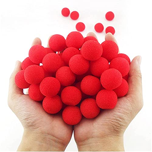 VIHEEVA Magische Requisiten, 2,5 cm, superweiche Schaumstoff-Bälle, Rot, 50 Stück VIHEEVA Magische Requisiten, 2,5 cm, superweiche Schaumstoff-Bälle, Rot, 50 Stück von VIHEEVA