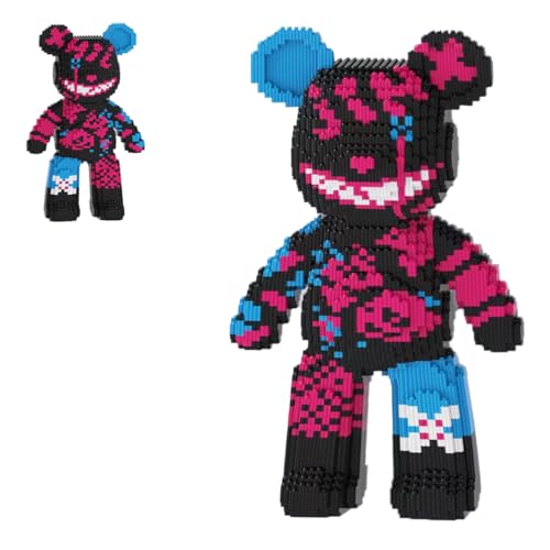 VIIOVOIIV Jinx Graffiti-Bär-Ziegelstein-Set (3688 Teile), Tier-Winktoys, Bausteine, Bären-Bausteine, Geschenk für Erwachsene von VIIOVOIIV
