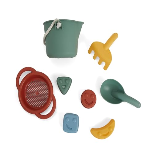 Viking Toys 5382041 Reline Sandspielzeug-Set, 8-teilig mit Eimer und Sieb, Strandspielzeug für Kinder ab 12 Monaten von VIKINGTOYS