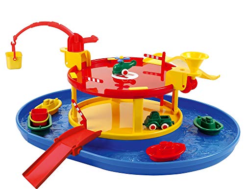 Vikingtoys 5000 Viking City Hafen & Garage Wasserspiel 2 Geschosse 11 Teile - Wasserbahn Drehrad Kran schwenkbar Rampe Boot Schiff Auto Hubschrauber Schranke - Kunststoff - 69 cm - Kinder ab 1 Jahr Vikingtoys 5000 Viking City Hafen & Garage Wasserspiel 2 Geschosse 11 Teile - Wasserbahn Drehrad Kran schwenkbar Rampe Boot Schiff Auto Hubschrauber Schranke - Kunststoff - 69 cm - Kinder ab 1 Jahr von VIKINGTOYS