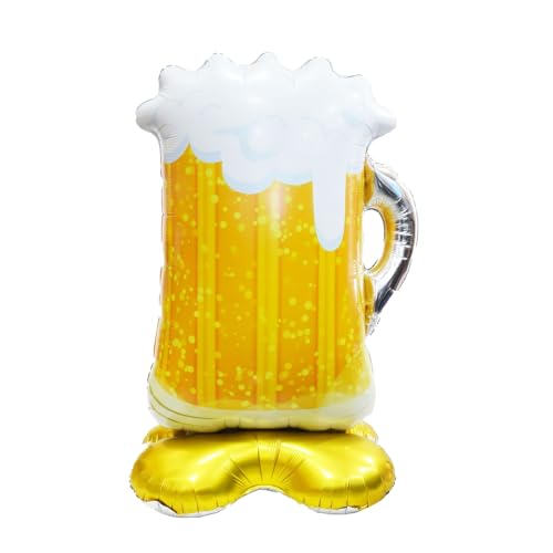 VIKY® Bier Luftballons, XXL 4D Biergläser Folienballon Stehend, Oktoberfest Deko Helium Ballon, Bier Deko Ballons Bayrische Deko, Bier Luftballon für Geburtstag, Hochzeit, Oktoberfest Party Dekoration von VIKY