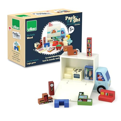 VILAC - Pack it Right Umzug – Ingela P. Arrhenius – Kreativspiele – 1 LKW aus Holz = 19 Teile aus Holz – Lernspiele für Kinder aus Holz – Spielzeug für Kinder ab 5 Jahren – 7635 VILAC - Pack it Right Umzug – Ingela P. Arrhenius – Kreativspiele – 1 LKW aus Holz = 19 Teile aus Holz – Lernspiele für Kinder aus Holz – Spielzeug für Kinder ab 5 Jahren – 7635 von VILAC