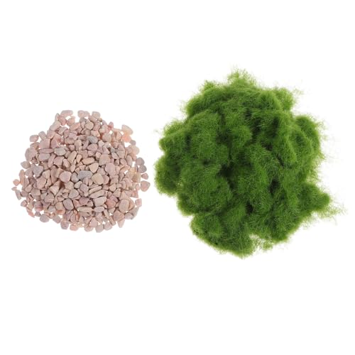 VILLCASE 1 Satz Kunstgras Matte mit für und Feengarten Fake Grass Turf für Miniaturlandschaften Leicht Pulver Steine von VILLCASE