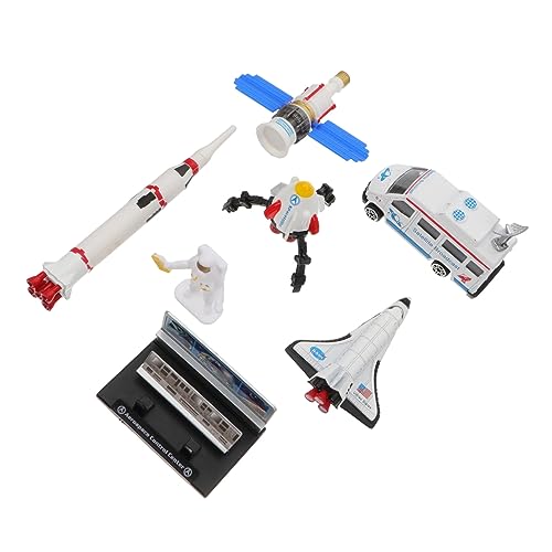 VILLCASE 1 Satz Luft- Und Raumfahrtmodell Lernspielzeug Für Kinder Simuliertes Space-Shuttle-Spielzeug Spielzeug Für Die Früherziehung Flugzeug Modelle Space Shuttle Satellit Legierung Weiß von VILLCASE