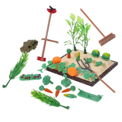 VILLCASE 1 Satz Miniatur Gartenwerkzeug Set Mini Rasenmäher für Puppenhaus Farm Szenen Requisiten Realistische Miniaturnutzwerkzeuge für Gemüsefeld Modellgestaltung von VILLCASE