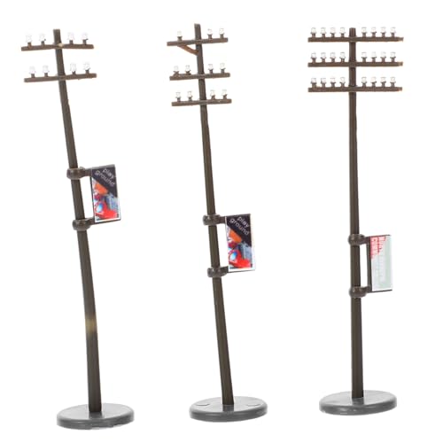 VILLCASE 1 Satz Telefon Mast Modell Puppenhaus-Miniatur-straßenlaternen Puppenhaus Straßenlaterne Modell Modelleisenbahn Dioramenbedarf Scheinwerfer Zubehör Stangen Dekoration Abs VILLCASE 1 Satz Telefon Mast Modell Puppenhaus-Miniatur-straßenlaternen Puppenhaus Straßenlaterne Modell Modelleisenbahn Dioramenbedarf Scheinwerfer Zubehör Stangen Dekoration Abs von VILLCASE