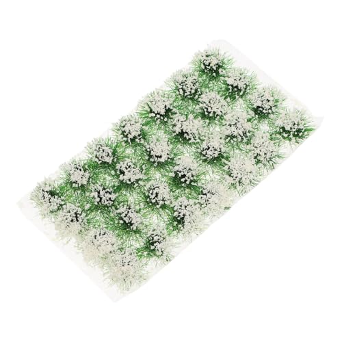VILLCASE 1 Schachtel Simulation Pflanzen Miniatur Haus Blumen Cluster Flexible Miniaturpflanzen mit Lebensechten Blättern Mini Rasen Dekoration für Puppenhaus und Diorama Vielseitig von VILLCASE
