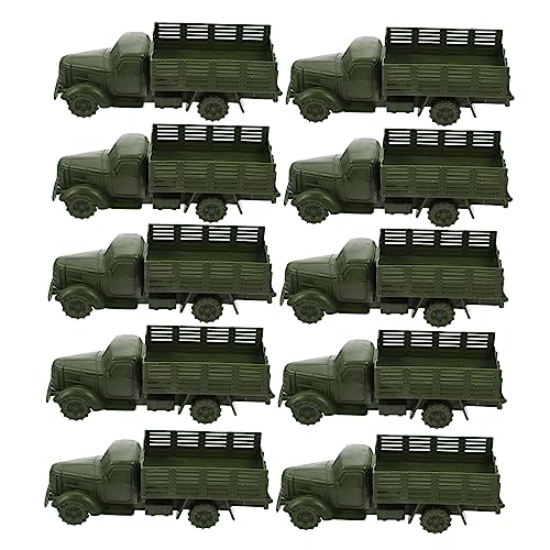 VILLCASE 10 STK Militär-LKW-Modell Fahrzeug Spielzeug Spielzeug-Pickups Transportwagen Militär-LKW-Spielzeug Militärfahrzeug Aus Druckguss Soldaten-LKW-Spielzeug Panzer Kind Mini Pp von VILLCASE