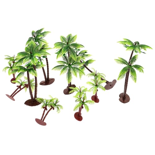 VILLCASE 10 Stück Teiliges Miniatur Kokospalmen Modellset Künstliche Bäume aus Leichtem Kunststoff für Modelllandschaften Sandtisch Dekoration und DIY Bastelprojekte VILLCASE 10 Stück Teiliges Miniatur Kokospalmen Modellset Künstliche Bäume aus Leichtem Kunststoff für Modelllandschaften Sandtisch Dekoration und DIY Bastelprojekte von VILLCASE