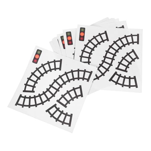 VILLCASE 10 Stücke Bahngleis Wandaufkleber Verkehrszeichen Aufkleber Für Kinder Lernspielzeug Zu Hause VILLCASE 10 Stücke Bahngleis Wandaufkleber Verkehrszeichen Aufkleber Für Kinder Lernspielzeug Zu Hause von VILLCASE
