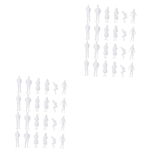 VILLCASE 100 STK Sand Tisch weißer Bösewicht Menschen im architektonischen Maßstab Miniaturen Modelle Menschen maßstabsgetreues Modell Baufiguren Modell Sandkasten Bahn Marionette Füllstoff von VILLCASE