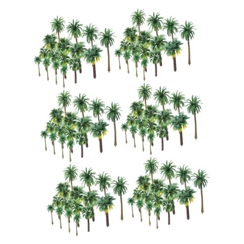 VILLCASE 108 STK künstliche Kokospalme falsche Plastikbäume Mini-Landschaftsbaum Grün Modelle Anlage Baummodell Mini-Sandtisch-Pflanzenmodell Bahn Gefälschte Bäume Modellmaterial Modellbaum von VILLCASE
