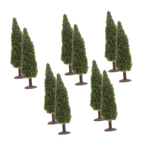 VILLCASE 10St Mini-Modell Kiefer kleine tannenbäume Mini-Landschaftskiefernmodell Kunststoffbäume für Wohndekorationen Christbaumschmuck Tischdekoration aus Kiefernholz Plastik Green von VILLCASE